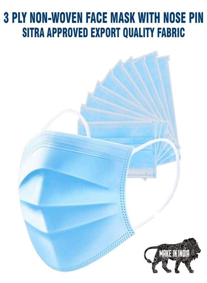 Casago قناع وجه جراحي من ثلاث طبقات للاستخدام مرة واحدة من Casago CS0013، مصنوع من قماش غير منسوج خالٍ من اللاتكس، لطيف على البشرة، مزود بدبوس أنف مدمج، وقوة ترشيح بكتيري وجسيمات 20 جرام/متر مربع، معقم بالأشعة فوق البنفسجية بنسبة 95%، حاصل على شهادة CE (75 قطعة). - Image 2